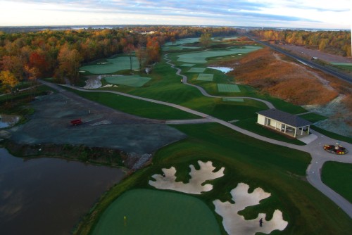 Ponds and cart path 